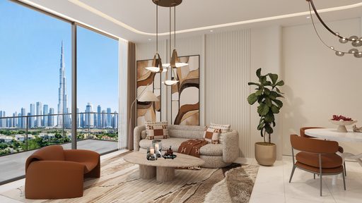 Interior view of 1 Bedroom Residence at Al Barari Gardens 1