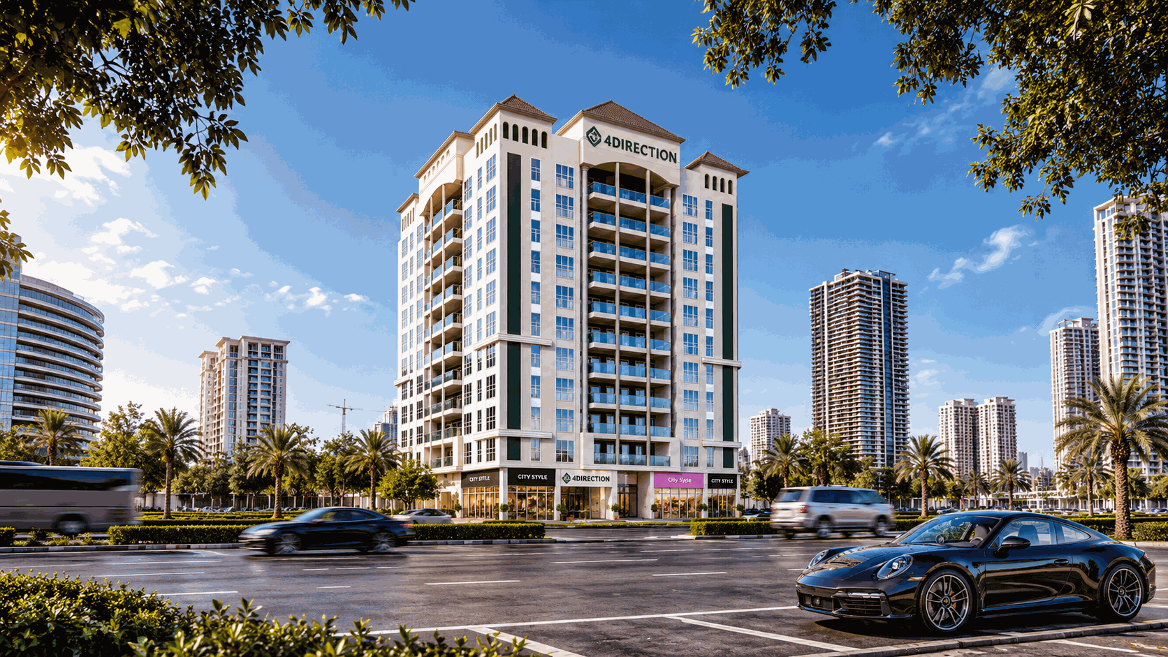 Exterior render of 4Direction Residence 1
