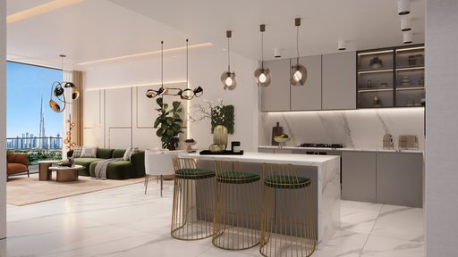 Vue intérieure de Résidence de deux chambres à Al Barari Gardens 1